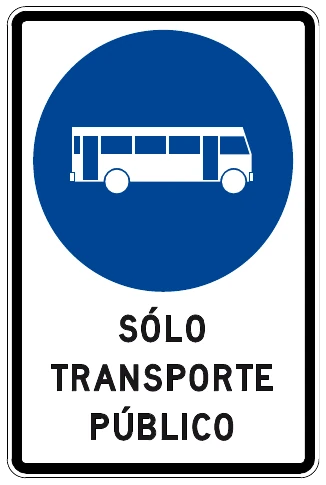 Señal Solo transporte público