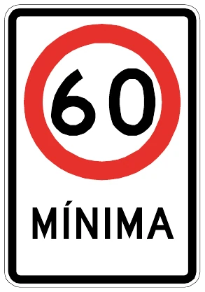 Señal Velocidad mínima