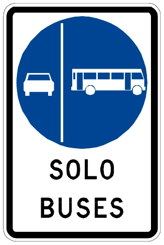 Señal Vía segregada buses (pista derecha)