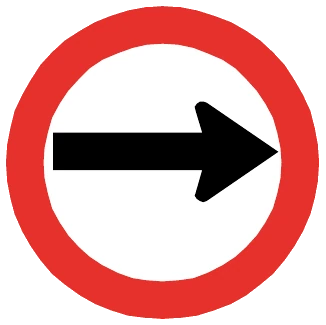 Señal Dirección obligada