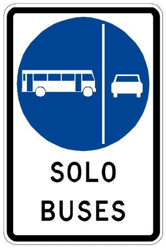 Señal Vía segregada buses (pista izquierda)