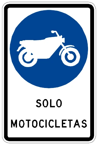 Señal Solo motocicletas