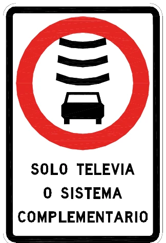 Señal Solo TAG (Televía) o sistema complementario