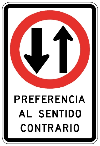 Señal Preferencia al sentido contrario